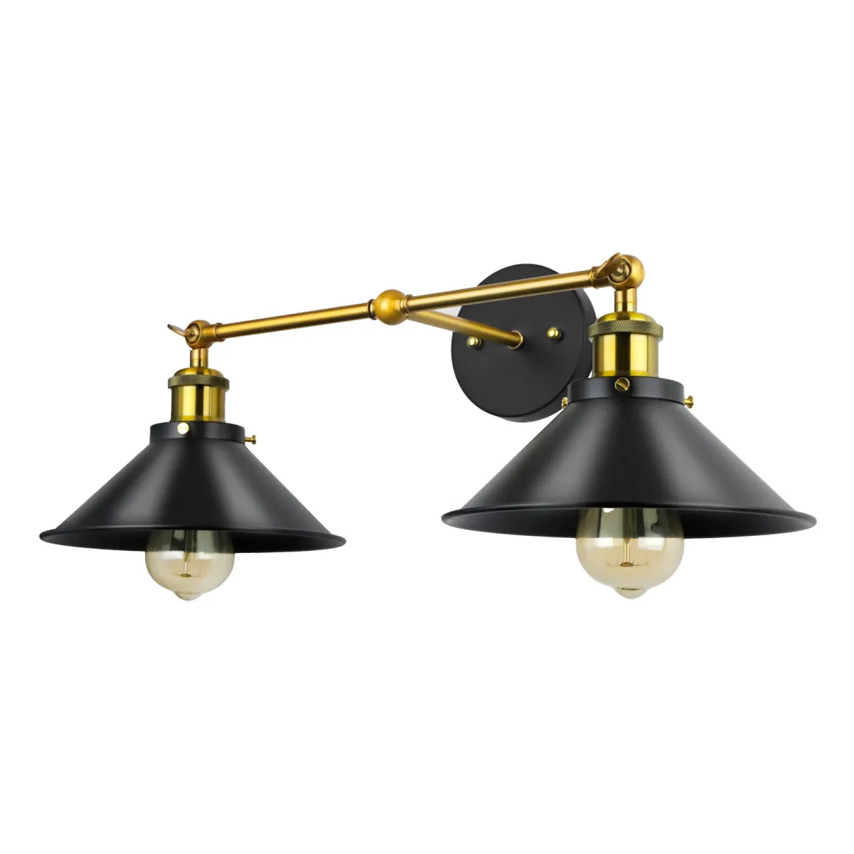 Light Up Your Space with a Retro Industrial Double Head Wall Lamp | Adjustable Vintage Iron Wall Sconce