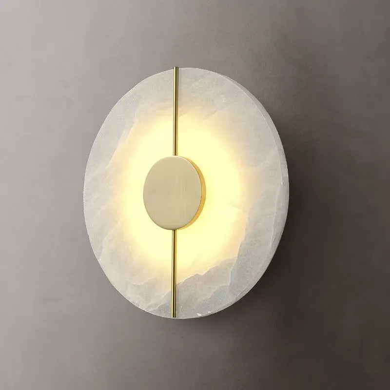 Create a Warm &amp; Elegant Ambiance with an Imitation Marble LED Wall Lamp | Eye Protection Bedside Wall Light